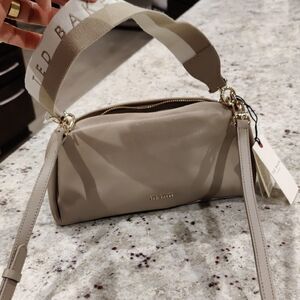 New!Ted Baker Leather Beige Shoulder/Crossbody Bag Retro Inspired Y2K Minimalist